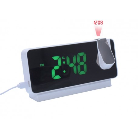 Clock with Projection and Green LED Display