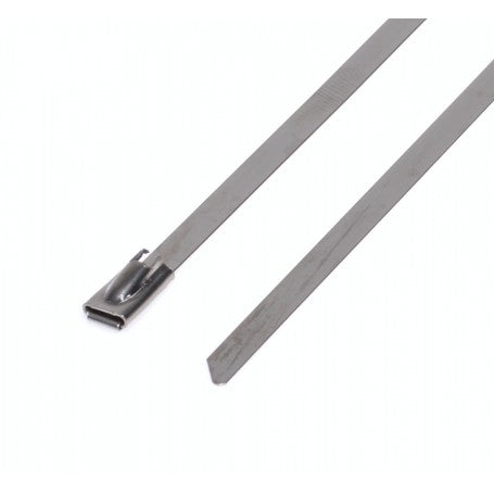 Set of 20 x Stainless Steel Cable Ties, 4.6 x 200mm, Grey