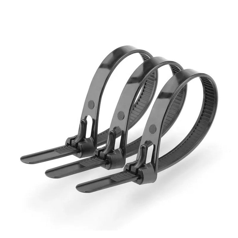 Set 100x Reusable Plastic Cable Ties, 5x200mm, Black