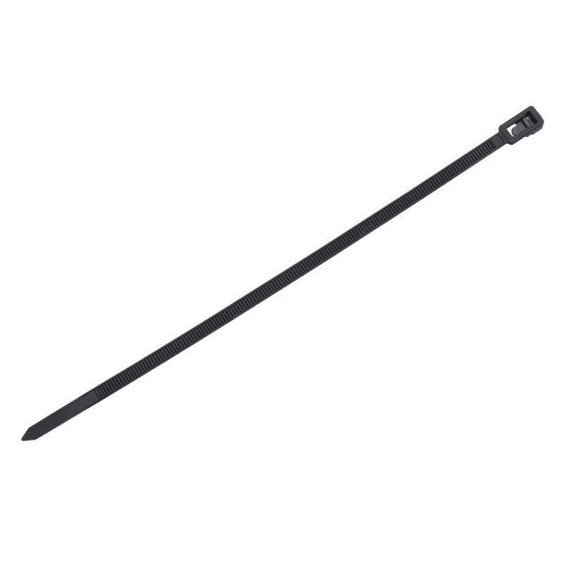Set 100x Reusable Plastic Cable Ties, 5x200mm, Black