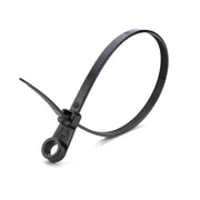 Set 100 x Mountable Head Plastic Cable Tie, 5 x 200mm, Black