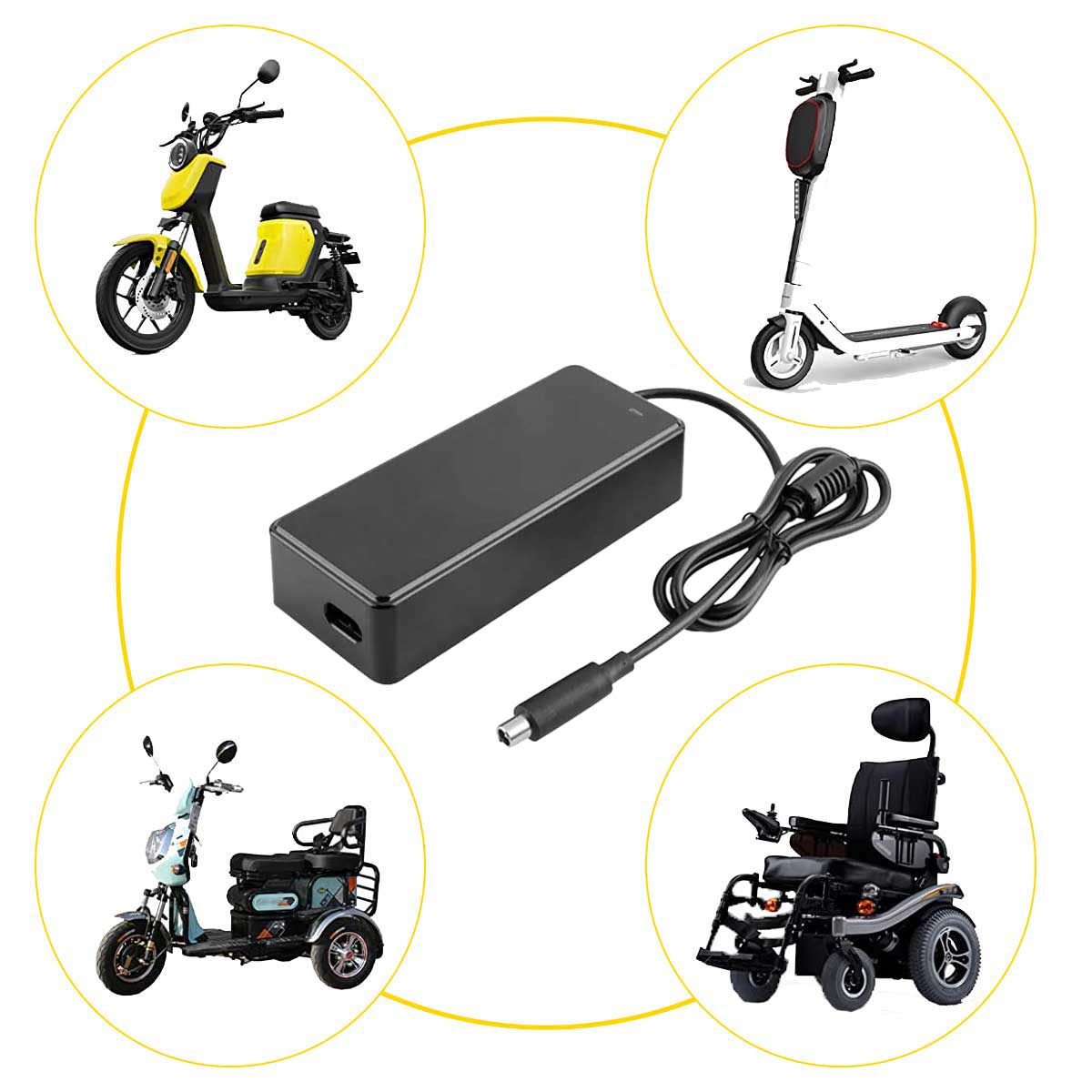 Smart Li-ion Scooter Charger 67.2V - 2Ah, ElectroAZ