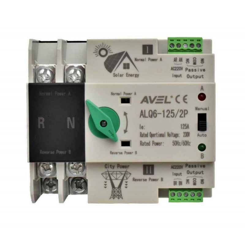 Photovoltaic Automatic Transfer Switch, ATS, 125A, 2 Pole
