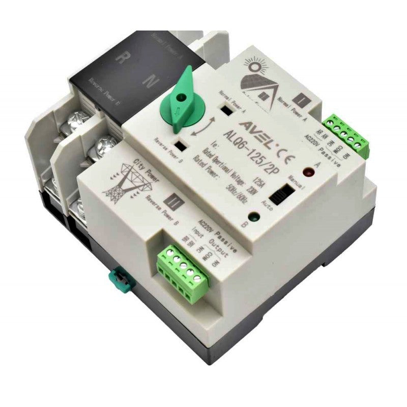 Photovoltaic Automatic Transfer Switch, ATS, 125A, 2 Pole