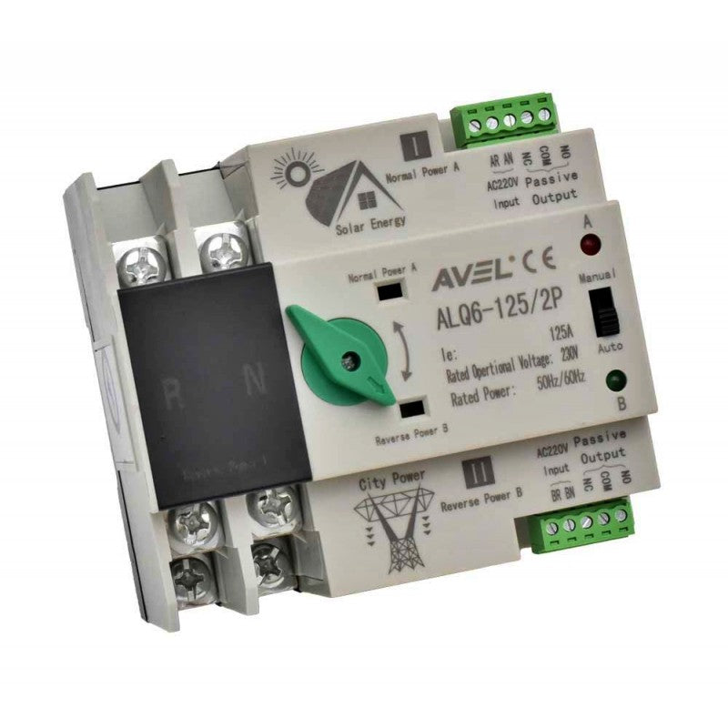 Photovoltaic Automatic Transfer Switch, ATS, 125A, 2 Pole