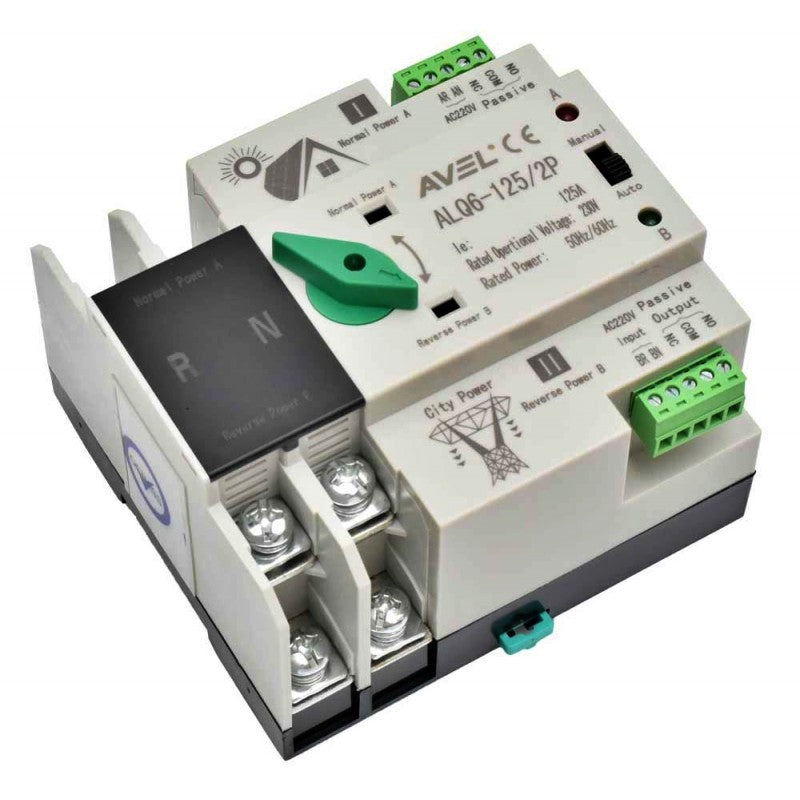 Photovoltaic Automatic Transfer Switch, ATS, 125A, 2 Pole