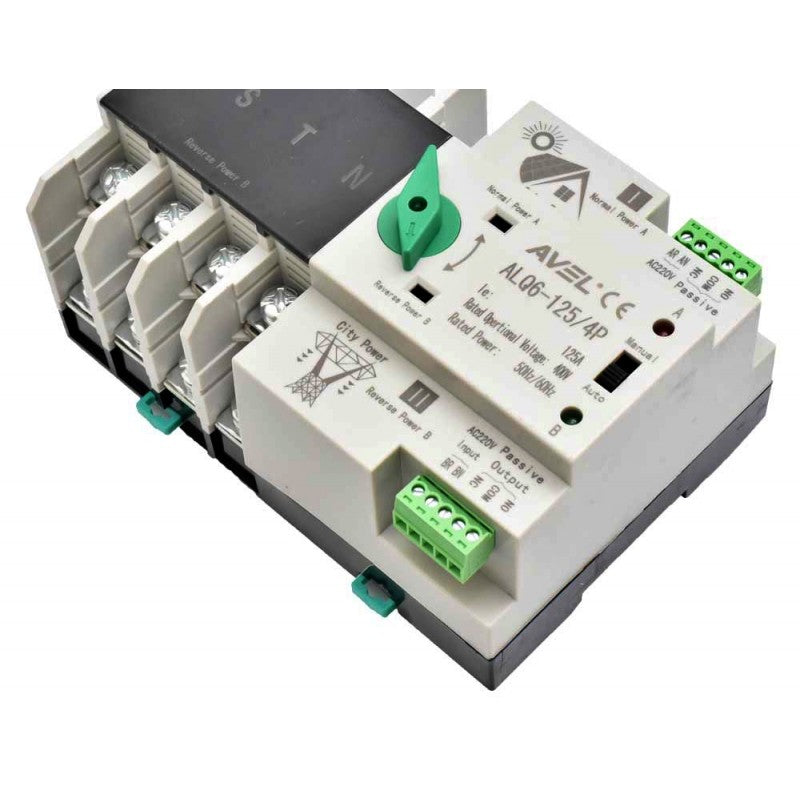 Photovoltaic Automatic Transfer Switch, ATS, 125A, 4 Pole
