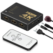 HDMI Switch, 4K Ultra HD, 5 in 1, Remote Control, ElectroAZ