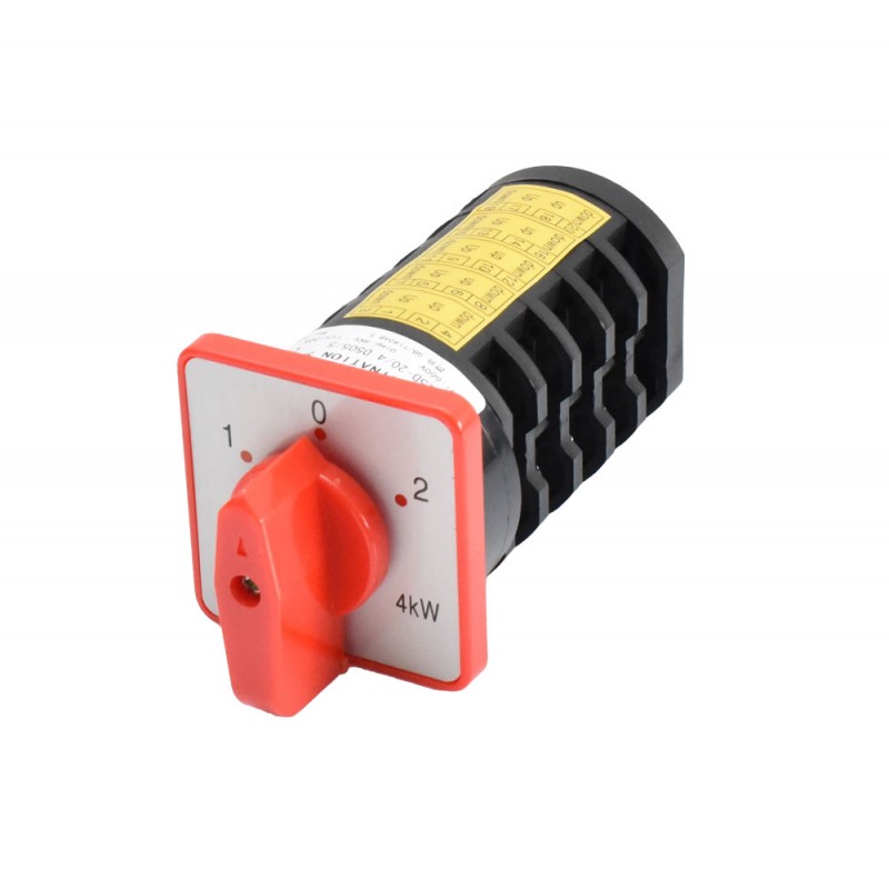 Rotary Switch 5-Cam 1-0-2 / 20A - D505/5
