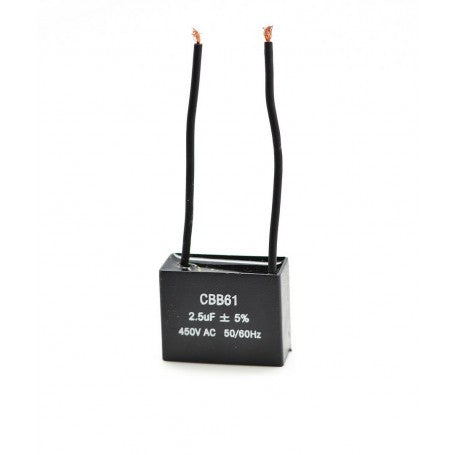 Motor Start Capacitor with Wires 2.5uF-450V