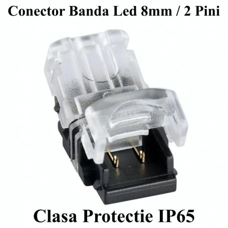 LED Strip Connector 8mm, 2 Pin, 2 Wire