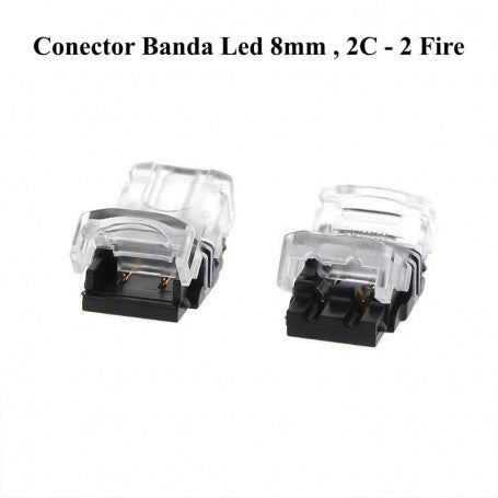 LED Strip Connector 8mm, 2 Pin, 2 Wire