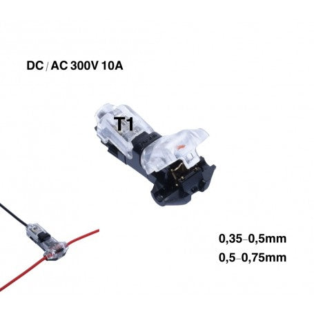 T1 Cable Connector with Lock 300V-10A
