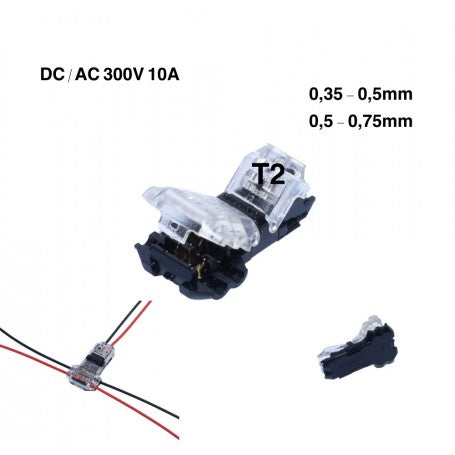 T2 Cable Connector with Lock 300V-10A