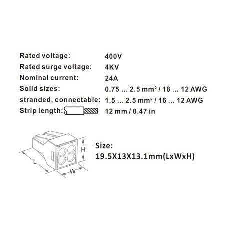 Quick Junction Box Connector 4-Pole