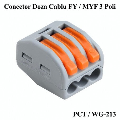 3-Pole Quick Junction Box Connector, ElectroAZ