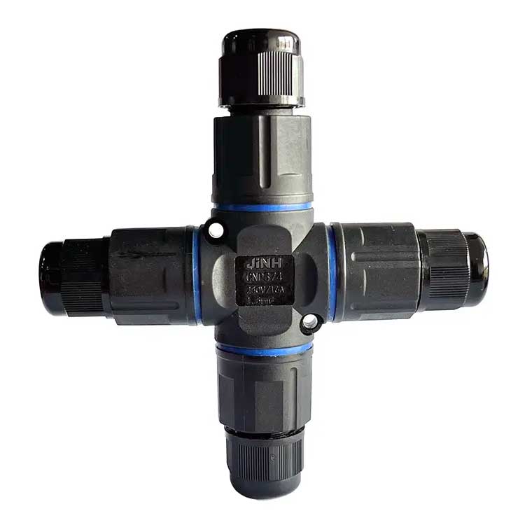 IP68 Waterproof Electrical Connector for 4 Cables - 2-pin, ElectroAZ
