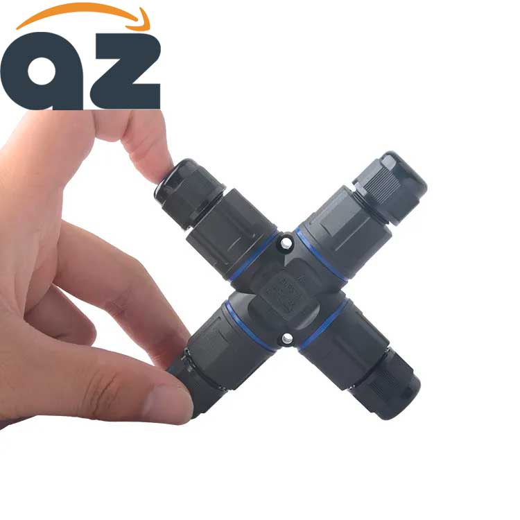 IP68 Waterproof Electrical Connector for 4 Cables - 4 Pole, ElectroAZ