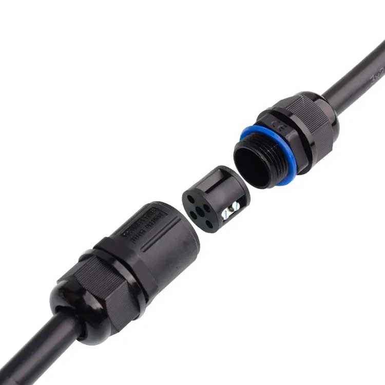 4-Pin Waterproof Electrical Connector, IP68, For 5-11mm Cable, ElectroAZ