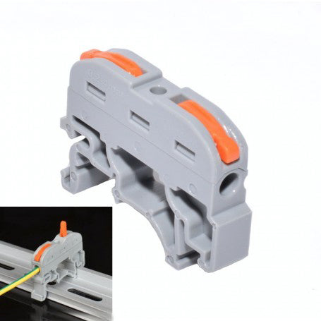 Double Connector with 1-Pole Rail PCT-211