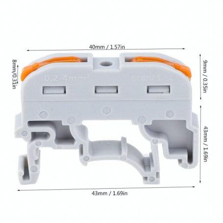 Double Connector with 1-Pole Rail PCT-211