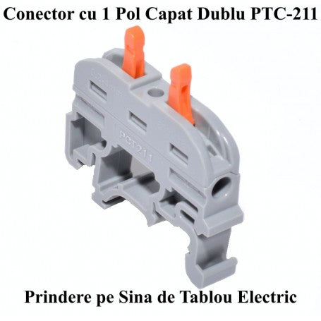 Double Connector with 1-Pole Rail PCT-211