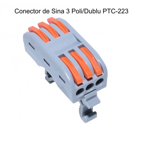 3-Pole/Double Rail Connector PCT-223