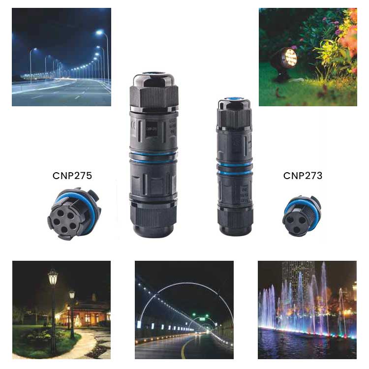 4-Pin Waterproof Electrical Connector, IP68, For 5-11mm Cable, ElectroAZ