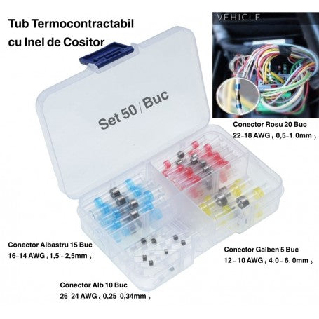 Solder Seal Wire Connectors 50Pcs/Set