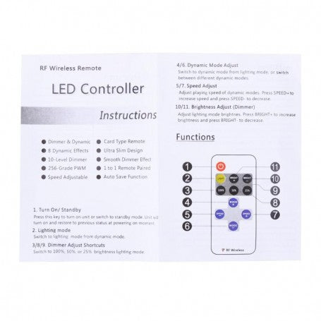 RF Wireless Single Color LED Strip Controller