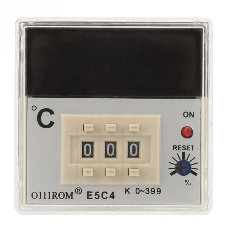 Digital Temperature Controller, Digital Display, E5C4 200/220V, K 0-399