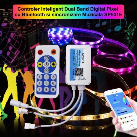 LED Pixel Controller with Bluetooth, 2-channel