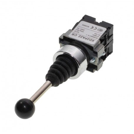 2-Position Joystick Controller with Spring Return, 22mm Mounting Diameter, Metal, 3A