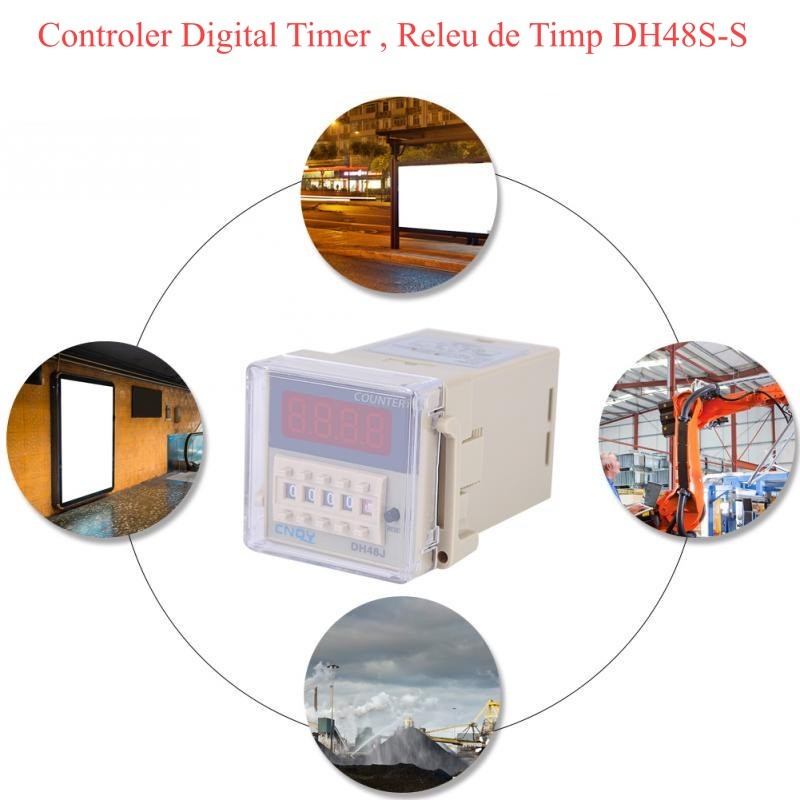 Digital Timer Controller, Digital Time Relay, Dual Controller, DH48S-S