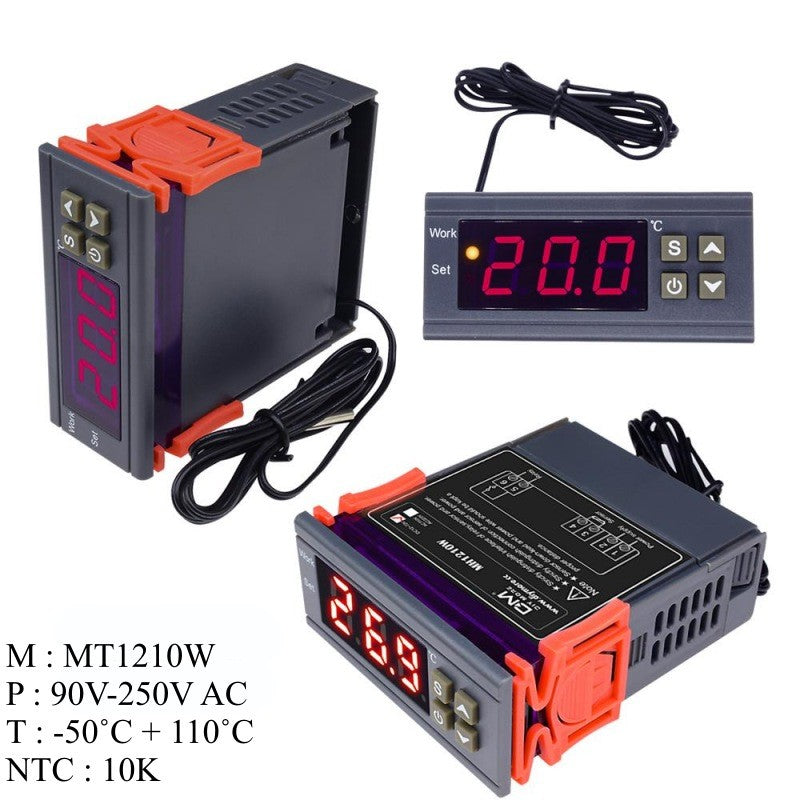 Digital Temperature Controller, -50˚C +110˚C, For Aquariums/Refrigerators