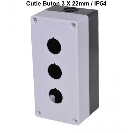 Push Button Box ON/OFF 3 x 22mm IP54