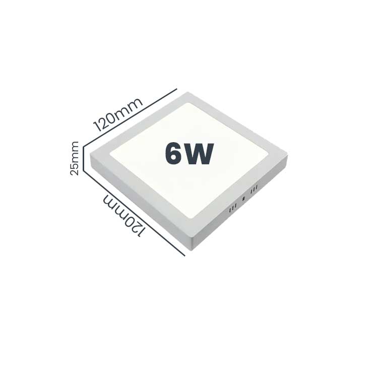 Square LED Surface Mounted Light, Driver IC included, 6W, ElectroAZ