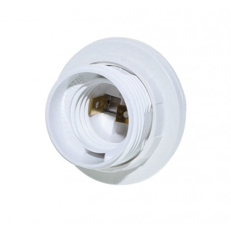 White E27 Lampholder with Skirt