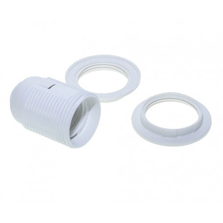 White E27 Lampholder with Skirt