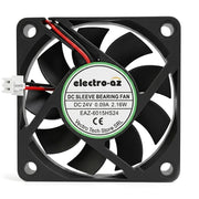 DC 24V Cooler Type Fan, 60x60x15 mm, 2.16W, ABS