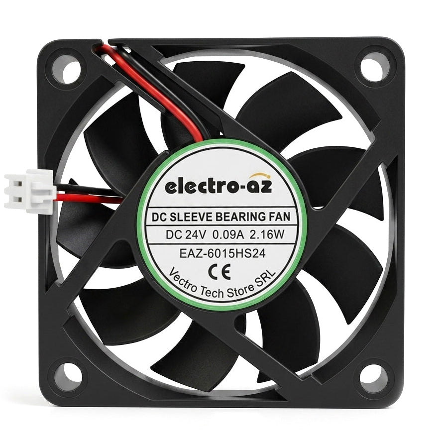 DC 24V Cooler Type Fan, 60x60x15 mm, 2.16W, ABS