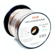 Red CU+AL Car Power Cable 6GA 7.8mm, 25m/Roll