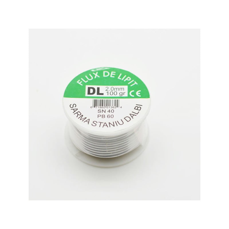 Solder Wire with Paste (Soldering Flux) on a 100g 2mm Roll SN40/PB60