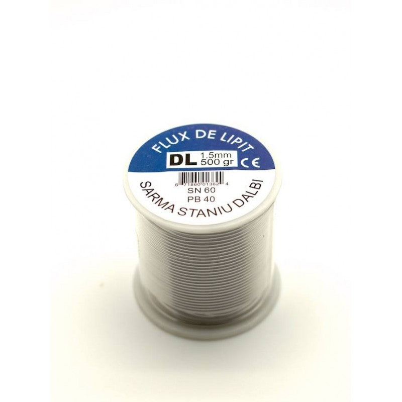 Solder Wire with Paste, 500g - 1.5mm, SN60/PB40