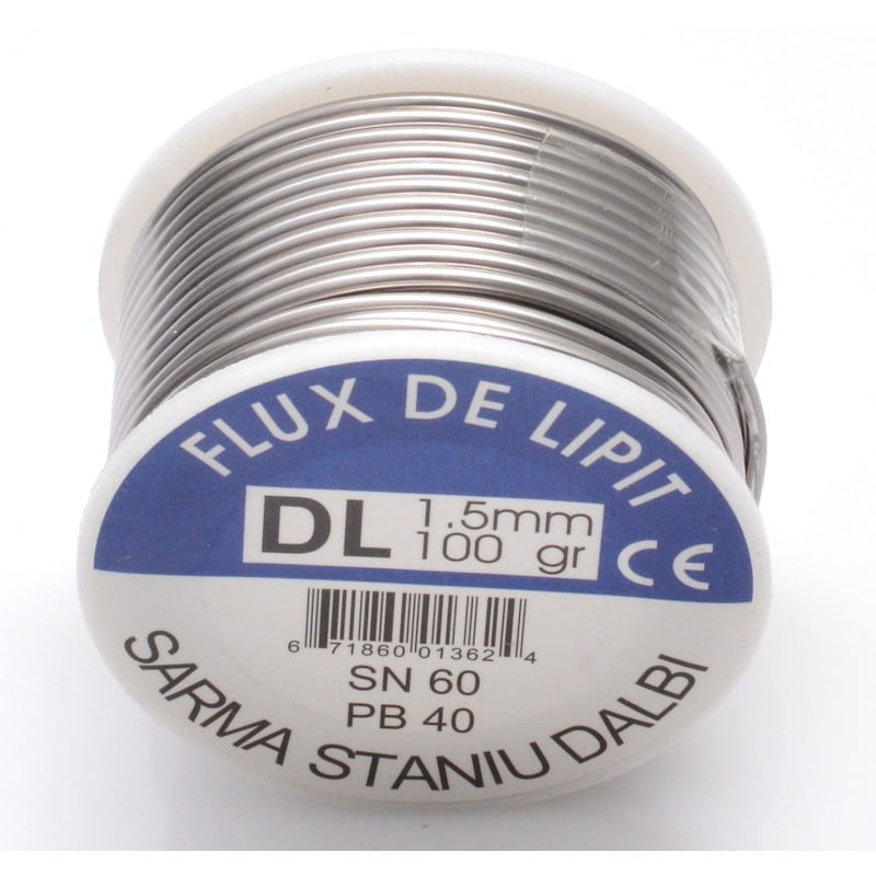 Solder with paste, Premium Quality, 100g - 1.5mm, SN60/PB40