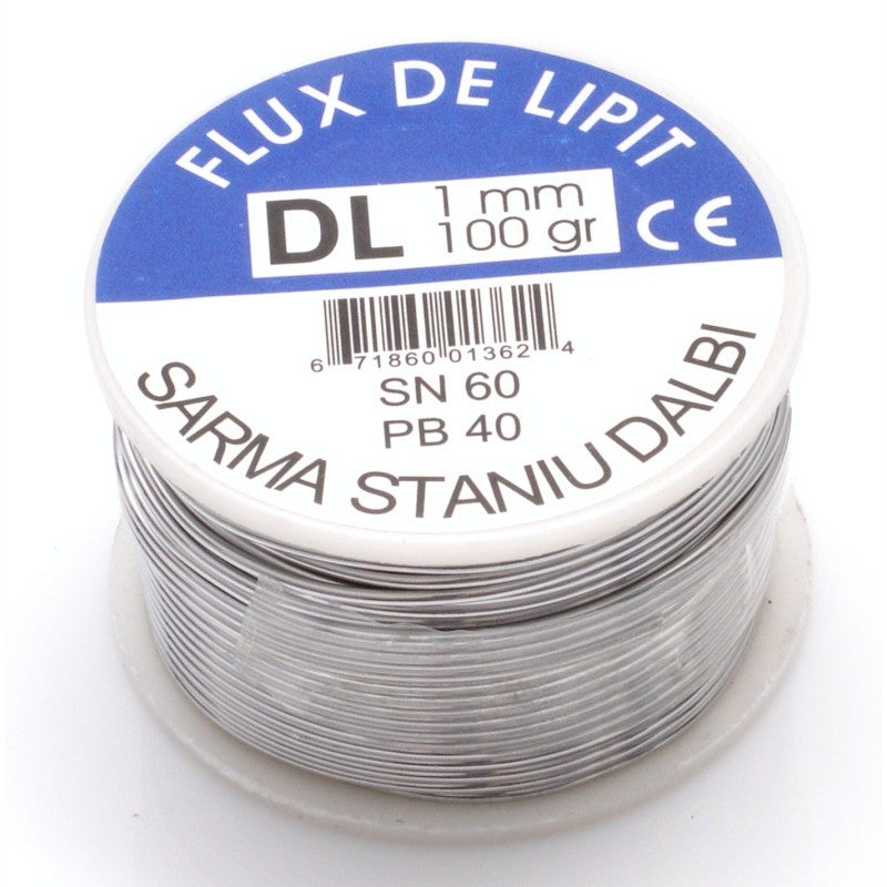 Solder with paste, 100g - 1mm, SN60/PB40
