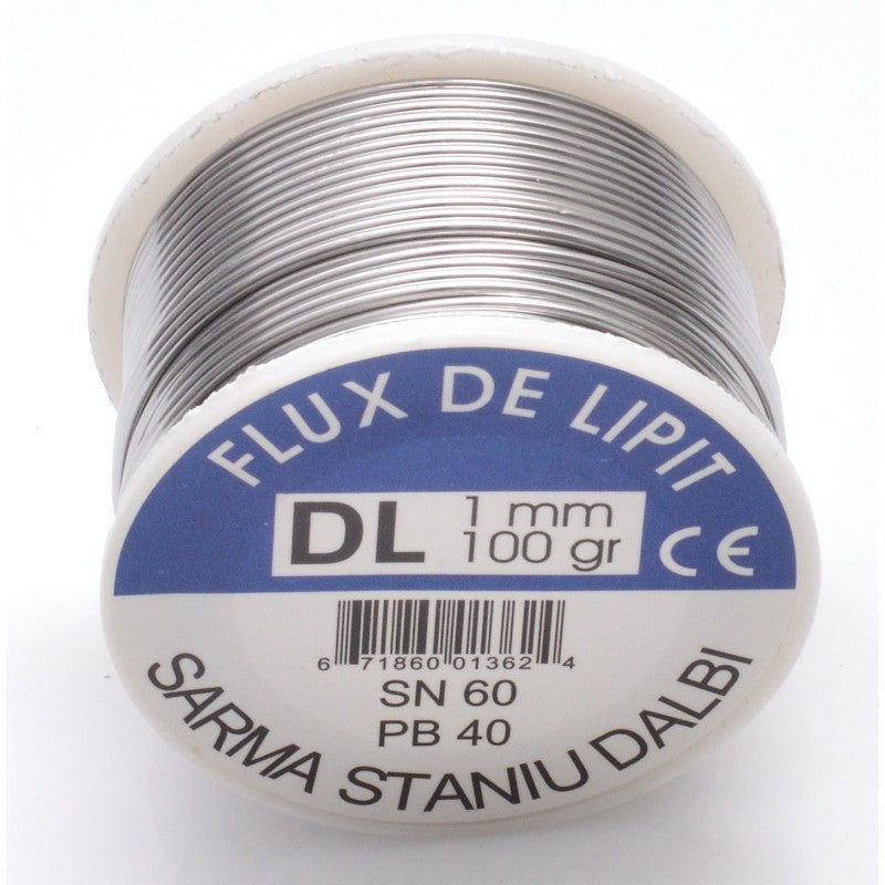 Solder with paste, 100g - 1mm, SN60/PB40