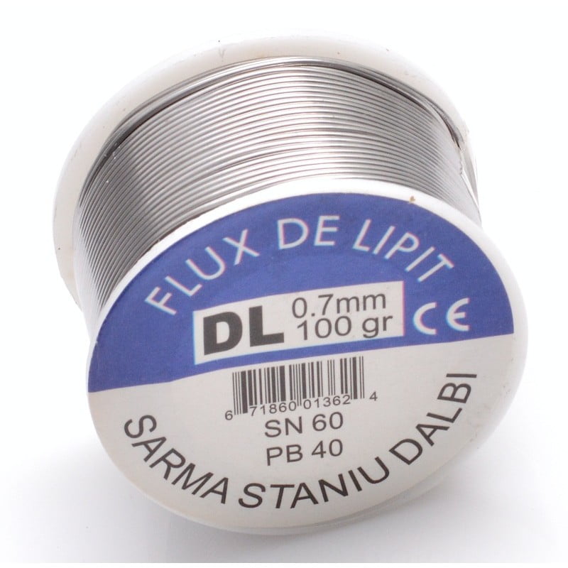 Solder Wire with Paste, Premium Quality, 100g - 0.5mm, SN60/PB40