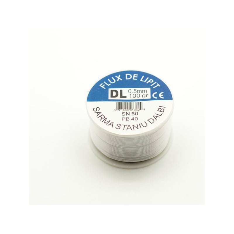 Solder Wire with Paste, Premium Quality, 100g - 0.5mm, SN60/PB40