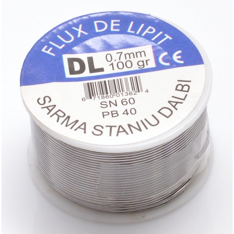 Solder Wire with Paste, Premium Quality, 100g - 0.5mm, SN60/PB40